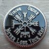 veg-face LUMINOUS Viking Order Vegvisir – Viking/Norse Compass Wayfarer Symbol Challenge Coin/Totem – 50mm