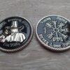 veg-pair LUMINOUS Viking Order Vegvisir – Viking/Norse Compass Wayfarer Symbol Challenge Coin/Totem – 50mm