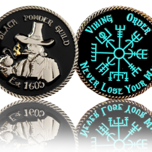 LUMINOUS Viking Order Vegvisir – Viking/Norse Compass Wayfarer Symbol Challenge Coin/Totem – 50mm