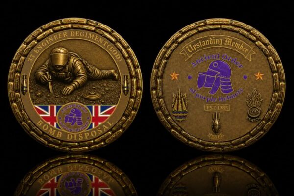 Purple Helmets Sapper EOD Challenge Coin (PRE ORDER)