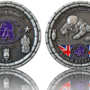 ph sillver mirror trans Purple Helmets Sapper EOD Challenge Coin (Silver)