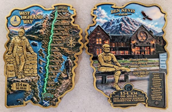 whw pair final West Highland Way Challenge Coin